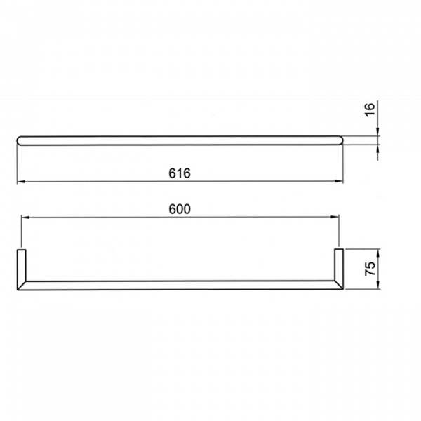 Fantini Young Полотенцедержатель 60см, подвесной, цвет: Matt British Gold PVD