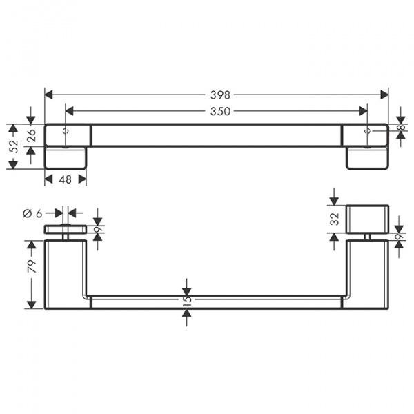 Hansgrohe AddStoris Ручка для двери душевой кабины, цвет: шлифованная бронза