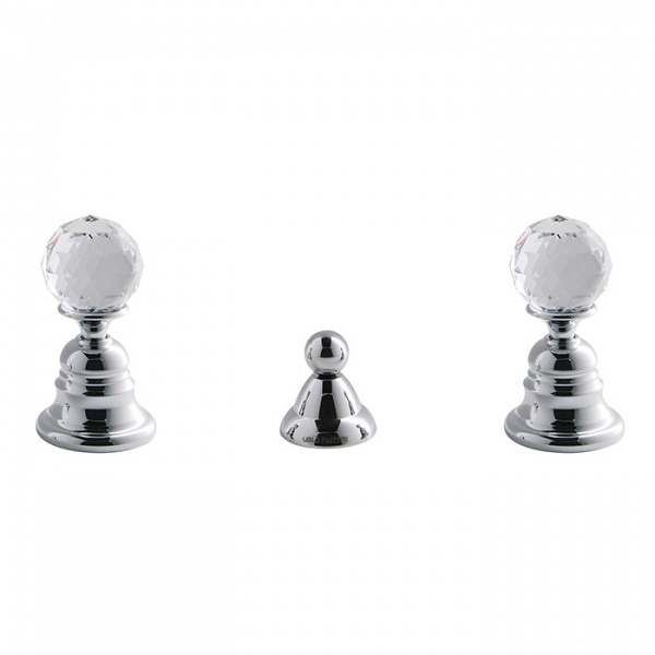 Carlo Frattini Elizabeth Chic Cмеситель на биде на 3 отверстия, ручки Swarovski, цвет: хром