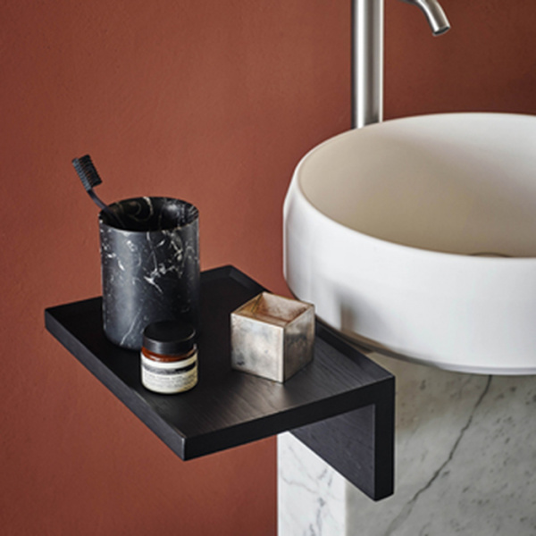 Agape Lariana Полочка 32x23 см, подвесная, цвет: темный дуб