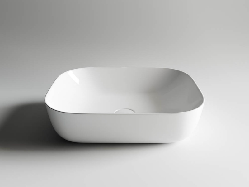 Умывальник чаша накладная прямоугольная Element 505*405*140мм Ceramica Nova белый CN6008