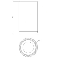 Gessi 316 Стакан настольный, цвет: шлифованная сталь/белый