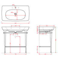 Artceram Civitas Структура металлическая Tonda 90х50см , полка стекло, цвет: золото