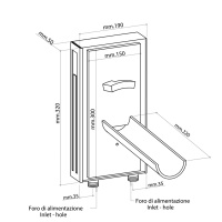 Встраиваемый смеситель для раковины излив Bongio Acquaviva, цвет: хром