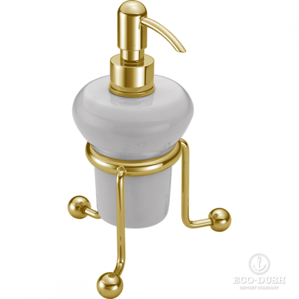 HUBER Croisette Дозатор настольный, цвет: золото/керамика
