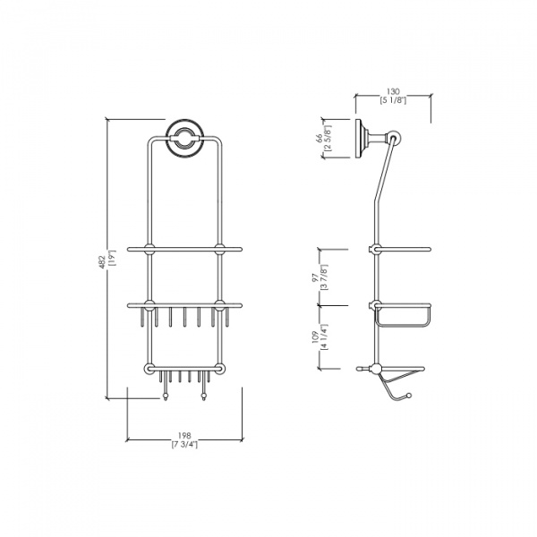 Devon&Devon First Class Мыльница подвесная с полочкой, цвет: хром