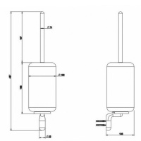 Gessi Goccia Ершик для унитаза подвесной, цвет: хром/белый