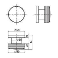 Fima Carlo Frattini Texture Collection Крючок подвесной, цвет: хром