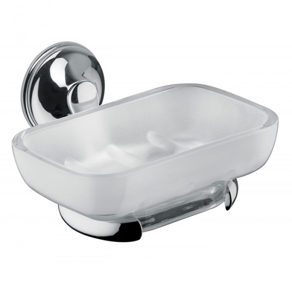 Bongio Fleur blanc Мыльница подвесная, цвет: хром