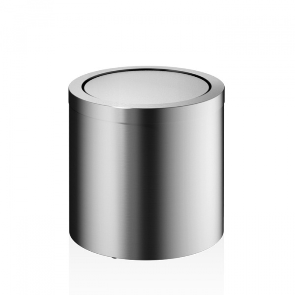 Decor Walther DW 125 Корзина для бумаги 20xh21см, с крышкой, напольная, цвет: сталь матовая