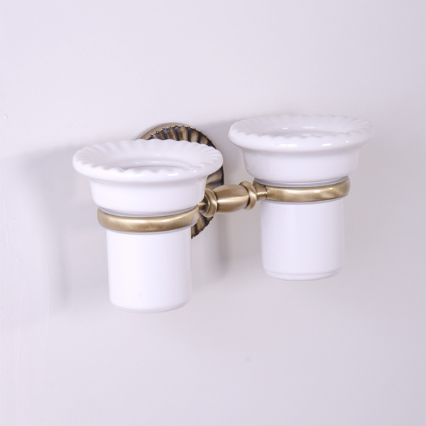 TW Retro Opal Стакан керамический двойной, подвесной,цвет: бронза