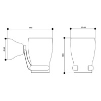 Стакан подвесной Bongio Axel, цвет: хром