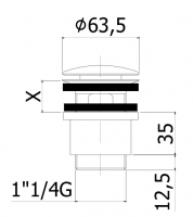Донный клапан Cezares CZR-SAT25-BIO