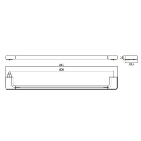 EMCO Trend Держатель полотенец, 60см, подвесной, цвет: хром
