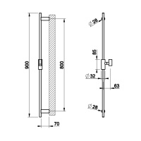 Gessi Anello Штанга для душа, цвет: хром