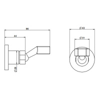 Carlo Frattini Wellness Держатель ручного душа, цвет: хром