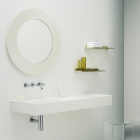 Laufen Kartell Зеркало круглое d=78см, настенное, без подсветки, цвет: белый