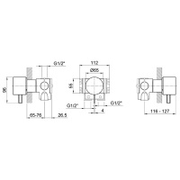 Fantini AF/21 Встраиваемый смеситель для душа, цвет: Matt British Gold PVD