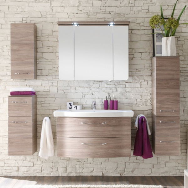 Pelipal Solitaire 6005 Комплект подвесной мебели с зеркальным шкафчиком, Цвет: Castello