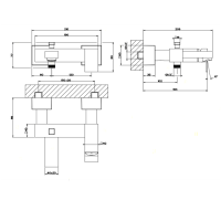 Gessi Rettangolo Смеситель однорычажный для ванны с автоматическим переключателем ванна/душ, цвет: хром