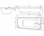 Ванна стальная   SPACE, 170х90 асимметричная, левостороннее