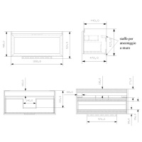 EBAN Paola  Комплект мебели 101 см, с 1 выдвижным ящиком, с раковиной и зеркалом Цвет: GRIDGIO ARDESIA