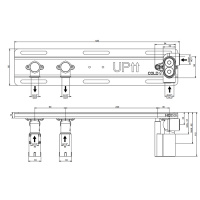 Gessi Hi-Fi Встраиваемые части для термостатического смесителя с полочкой, до 2 источников одновременно, 1/2&quot соединение., цвет: хром
