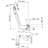 Nicolazzi Scarichi Слив-перелив для ванны, хром