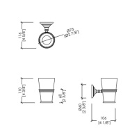 Devon&Devon Chelsea Стакан подвесной, цвет: золото