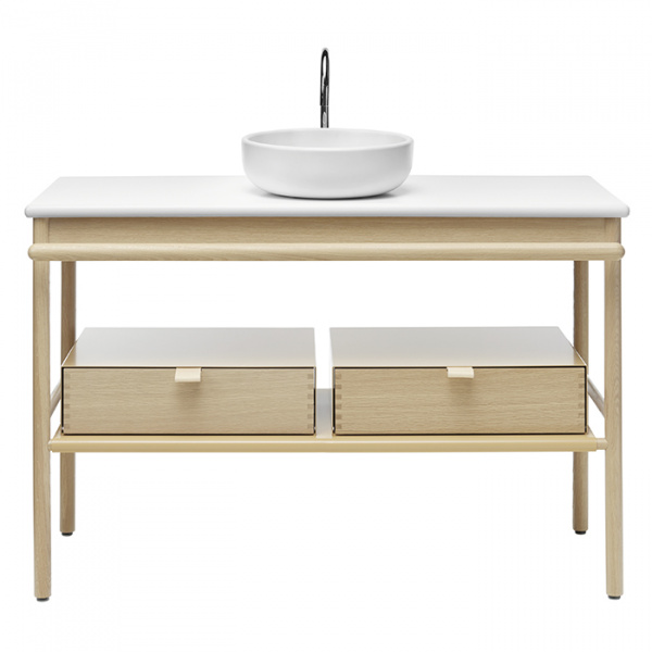 Burgbad Mya Комплект напольной мебели 120x50x79 см, столешница с раковиной белые, цвет: дуб натуральный