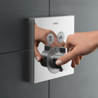 Hansgrohe ShowerSelect Смеситель для душа, термостатический, 2 источника, внешняя часть, цвет: хром