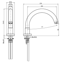 Carlo Frattini Quad Излив на борт ванны, цвет: хром