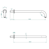 THG Nihal Porcelaine Ivoire Верхний душ Ø200 мм., цвет: Soft gold