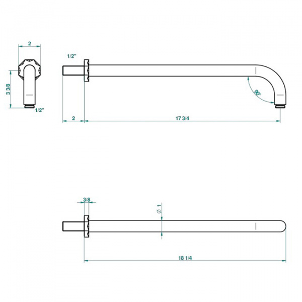 THG Nihal Porcelaine Ivoire Верхний душ Ø200 мм., цвет: Soft gold