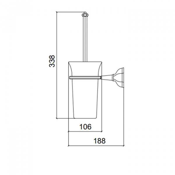 Sbordoni Deco Ершик подвесной, цвет: никель