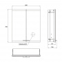 EMCO Evo Зеркальный шкаф 60xh70см с подсветкой, встраиваемый, 2 двери, 2 полки, розетка, цвет: черный