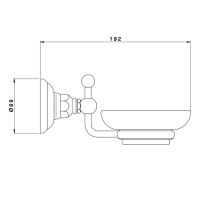 Nicolazzi Accessori Мыльница подвесная, цвет: тёмная бронза/белый