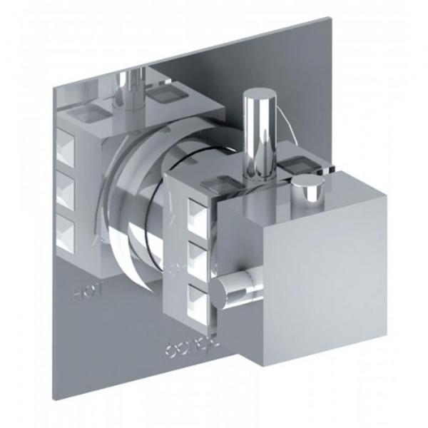 Встраиваемый термостатический смеситель для душа Bongio Pure Glam, цвет: хром/swarovski