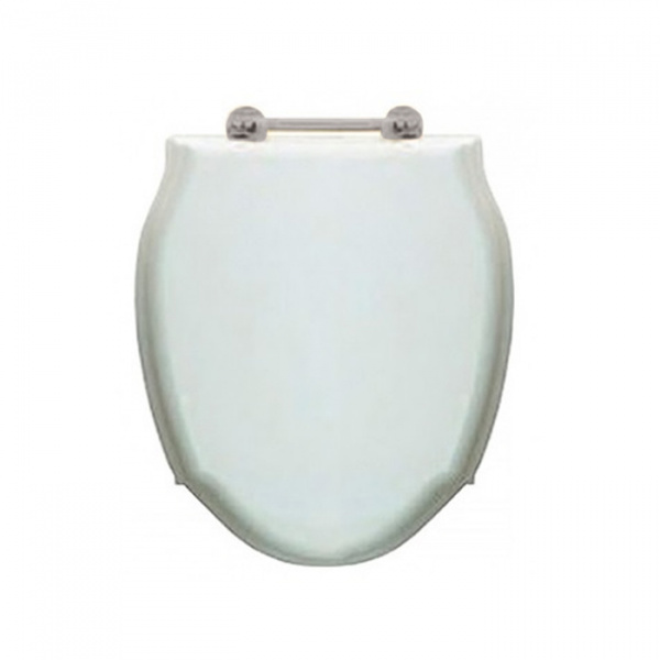 Devon&Devon Westminster Сиденье для унитаза из мдф, микролифт, цвет: белый лакированный/никель блестящий