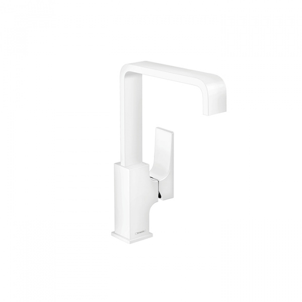Hansgrohe Metropol Смеситель для раковины 230, на 1 отв, с донным клапаном, излив 165мм, цвет: белый матовый