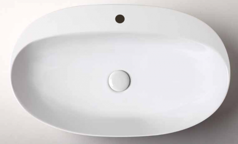 AZZURRA ELEGANCE Раковина 60х42 см, 1 отв., накладная, цвет: белый