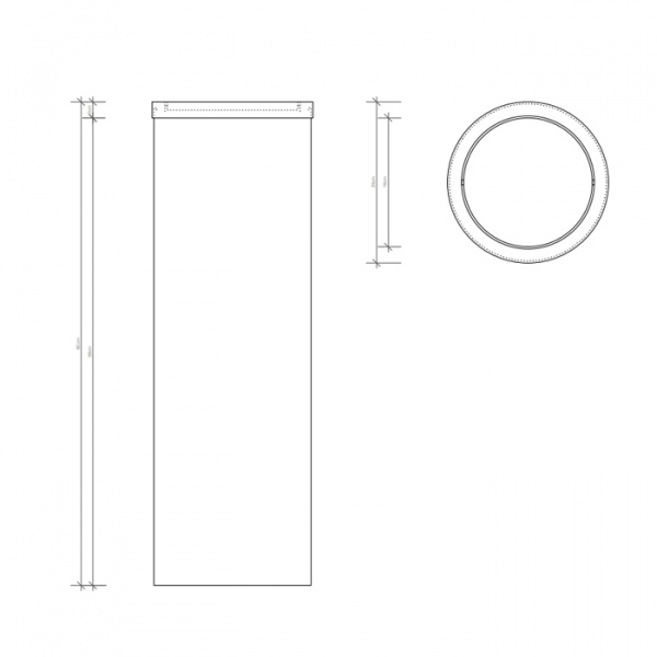 Decor Walther DW 1024 Корзина для бумаги 20xh60см, с крышкой, напольная, цвет: сталь матовая
