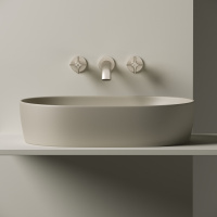 Умывальник чаша накладная овальная (цвет Капучино Матовый) Element 600*415*135мм Ceramica Nova капучино матовый 