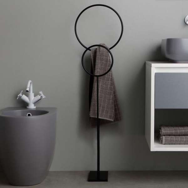 Bertocci Moon Полотенцедержатель напольный 110 см, цвет: nero seppia