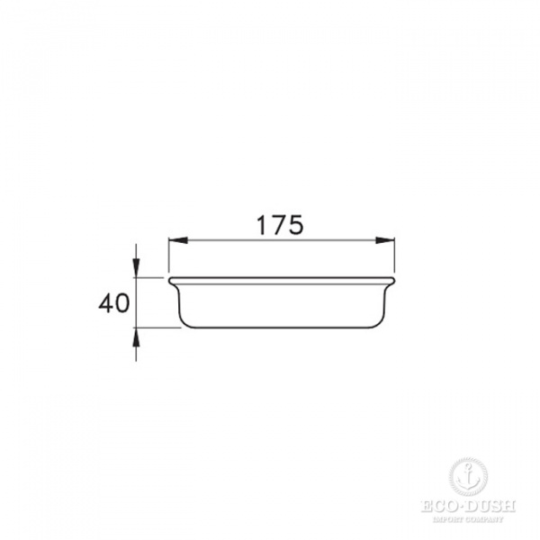 Stella Italica Мыльница без подставки, настольная, цвет: прозрачное стекло