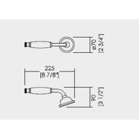 Devon&Devon Black Morris Душевая лейка, ручки черные, цвет:  хром