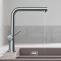 Hansgrohe Talis M54 Кухонный смеситель, однорычажный, с вытяжным изливом, укомплектован sBox, хром