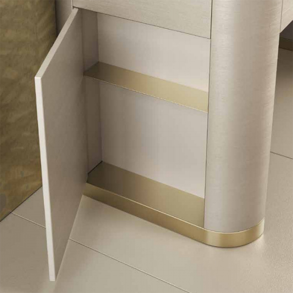 Armani Roca Baia Комплект 122.2х52х85см: база п/раковину + раковина с 3 отв.+ п/держатели, цвет: lacquered off-white/off-white/greige