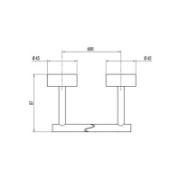 Gattoni Easy Полотенцедержатель 60см, подвесной, цвет: хром