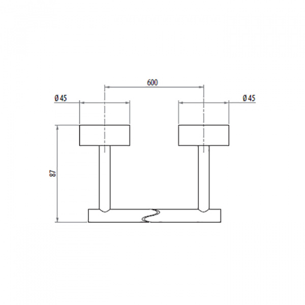 Gattoni Easy Полотенцедержатель 60см, подвесной, цвет: хром